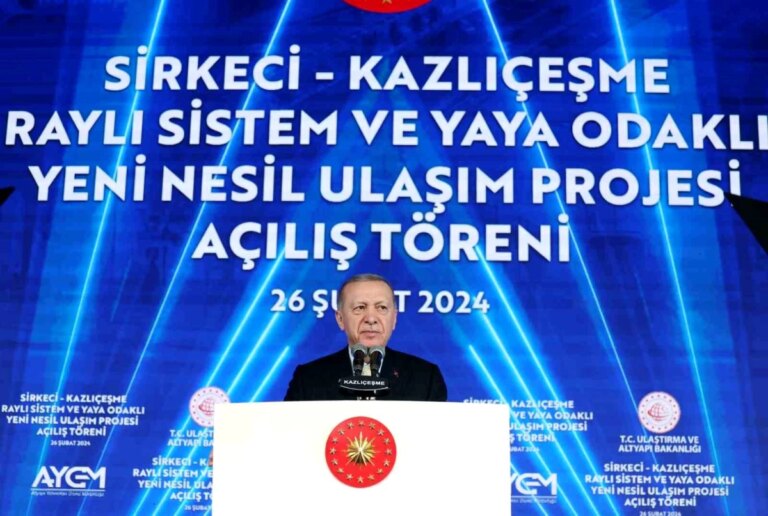 Cumhurbaşkanı Erdoğan, Sirkeci-Kazlıçeşme Sınırı’nın açılışında konuştu