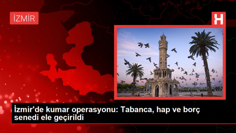 İzmir’de kumar operasyonu: Tabanca, hap ve borç senedi ele geçirildi